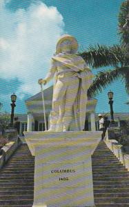 Bahama Nassau Christopher Columbus Statue With Government House