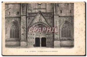 Old Postcard Quimper Grand Portal Cathedrale