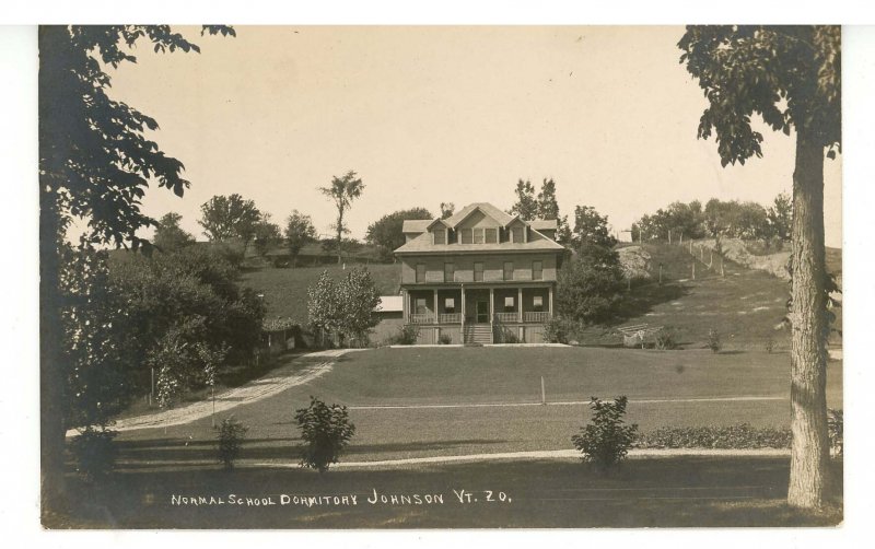 VT - Johnson. State Normal School Dormitory ca 1920  RPPC