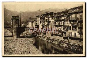 Old Postcard Sospel The Old Bridge and Bevera