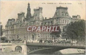 Old Postcard Paris City Hall