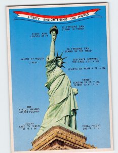 Postcard Liberty Enlightening The World Statue Of Liberty New York City NY USA