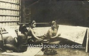 Malay Girls Drawing Pictures, Sarong Singapore 1924 