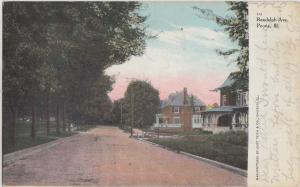 1907 PEORIA Illinois Ill Postcard RANDOLPH AVENUE Homes Street View