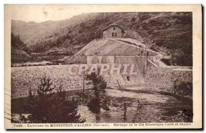 Old Postcard Electricity Around Monistrol d & # 39Allier Dam Electric Co. Loi...