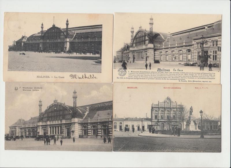 BELGIUM BELGIQUE RAILWAY STATIONS GARES TRAMS 400 CPA (mostly pre-1940)