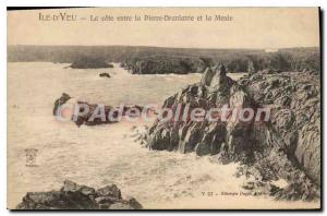 Old Postcard Ile D'Yeu La Cote Between Stone rickety And The Wheel