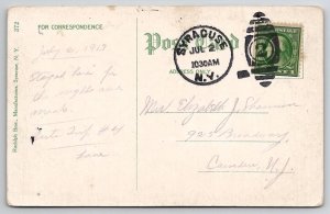 Syracuse New York Onondaga Hotel 1913 Postcard E23