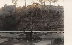 F68/ Olmsted Falls Cleveland Ohio RPPC Postcard 1909 Cedar Point Hill Bridge