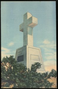 The Cross of the Martyrs. Santa Fe, NM. Curt Teich linen postcard