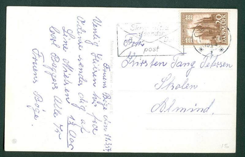 Denmark. Postcard. H.C. Andersen, House,Odense. 1954.