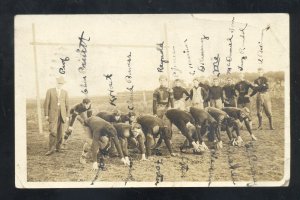 RPPC MORTON ILLINOIS HIGH SCHOOL FOOTBALL TEAM PLAYERS REAL PHOTO POSTCARD