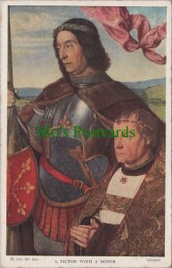 Art Postcard - H.Van Der Goes, S.Victor With a Donor, Glasgow   RS34036