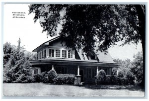 c1940 Exterior View Residence House Trees Brinkley Arkansas AR Unposted Postcard