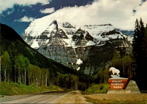 Canada British Columbia Mount Robson Park Entrance Sign