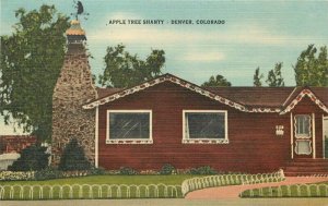 Denver Colorado Apple Tree Shanty roadside Thomas Linen Postcard 21-9337