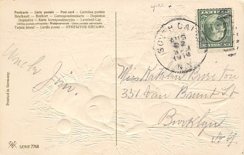 Cats Playing Cat 1910 