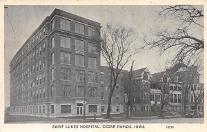 Saint Lukes Hospital Cedar Rapids, Iowa, USA 1942 Missing Stamp stains on back