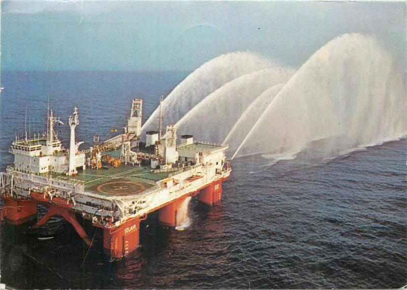Emergency support vessel IOLAIR in BP`s Forties oilfield postcard