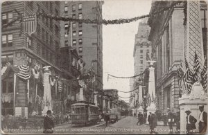 Baltimore MD Baltimore Street Star Spangled Banner Celebration 1914 Postcard G73