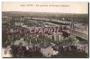 Lyon Old Postcard General view St Georges and St Jean