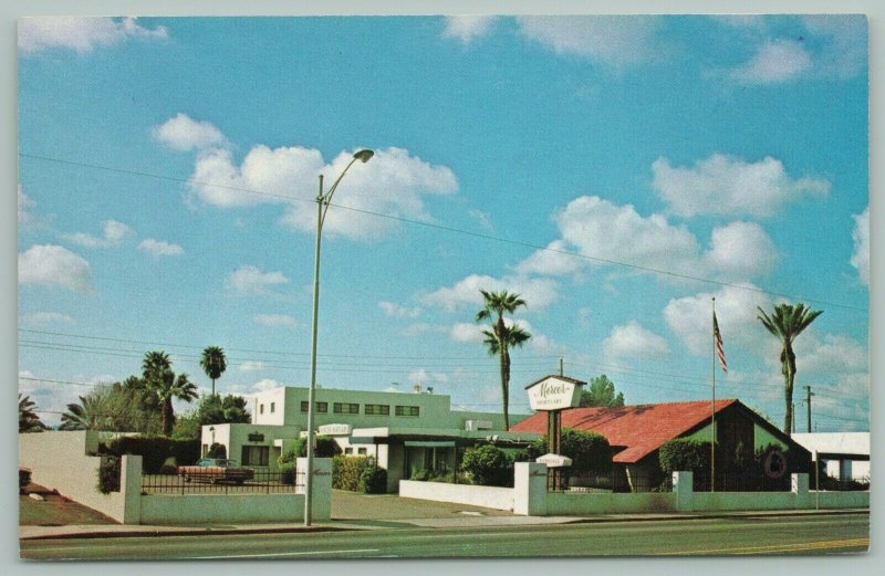 Phoenix Arizona~Mercer Mortuary Compound~Funeral Home~1970s Postcard 