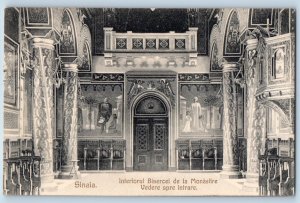 Sinaia Romania Postcard Interior of the Church From the Monastery Entrance c1910