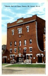 Mt. Carmel, Illinois - The Masonic Hall and Palace Theatre - in 1950