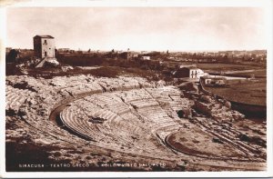 Italy Siracusa Teatro Greco Sicily Vintage RPPC 09.50