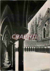 Modern Postcard Abbey of Mont St Michele (Manche) The cloister and Abbey Church