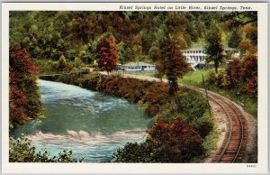 Kinzel Springs Hotel Kinzel Springs Tennessee TN USA Linen Postcard H79