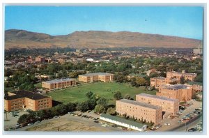 c1960s Bird's Eye View Of Campus Of Idaho State College Pocatello Idaho Postcard