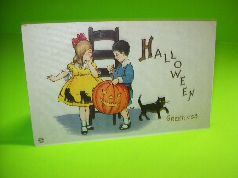 Vintage Halloween Postcard Original Stecher Mary Price Antique Series 400 D