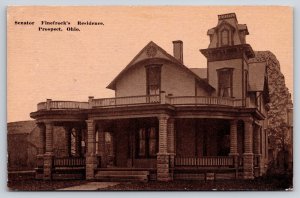 Prospect Ohio~Senator James Elsworth Finefrock Mansion~c1910 B&W Postcard