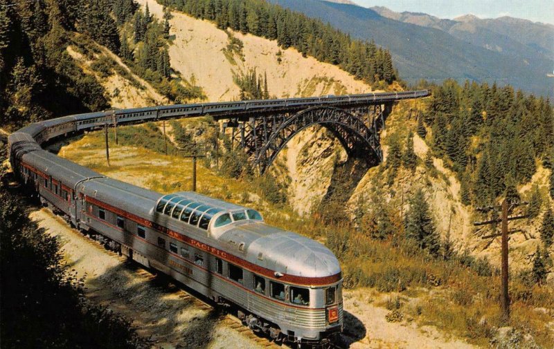 Canadian Pacific Railroad Stainless Steel Streamliner Train Vintage Postcard