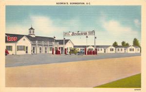 B50/ Summerton South Carolina SC Postcard Linen Motel Godwin's Dining Room Cabin