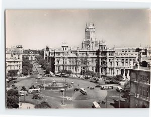 Postcard Cibeles and Communications Palace, Madrid, Spain