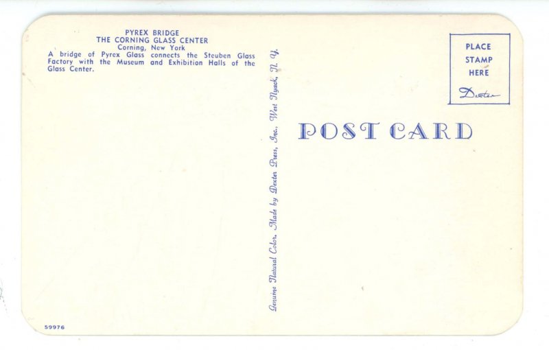 NY - Corning. Corning Glass Center, Pyrex Bridge