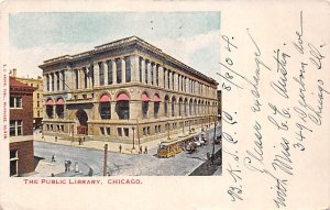The Public Library Chicago IL USA Postcard