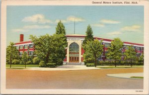 Flint MI General Motors Institute Unused Lovegrove Linen Postcard G28