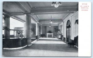 CHICAGO, Illinois IL ~ Interior Office ST. LUKE'S HOSPITAL c1910s  Postcard