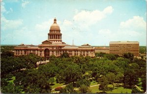 State Capitol Austin Texas TX Postcard PM Clean Cancel WOB Note VTG Dexter 4c 