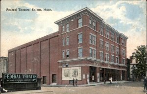 Salem Massachusetts Federal Theatre c1900-20s Vintage Postcard