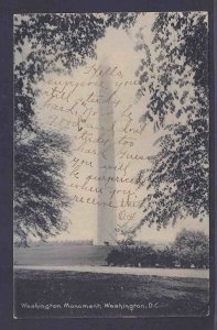 1907 WASHINGTON MONUMENT, WASHINGTON DC