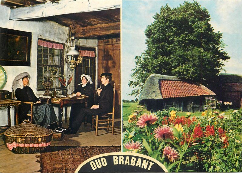 Postcard Ethnic traditions ritual folklore French costumes oud brabant