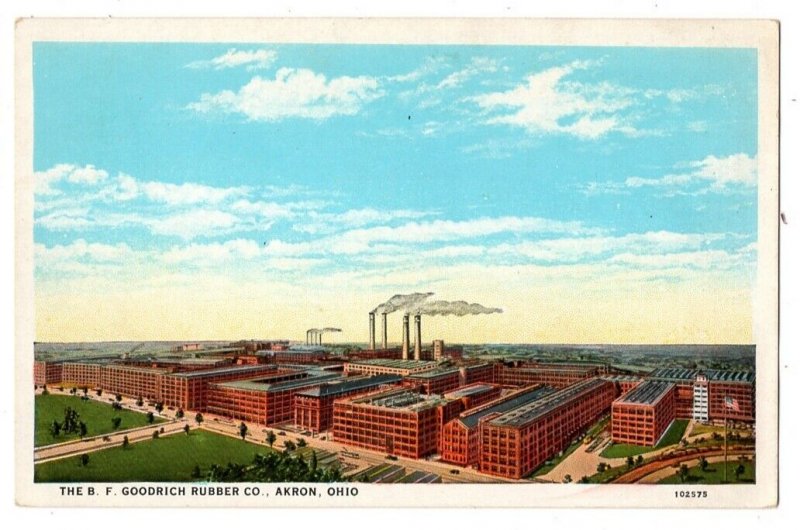 101920 VINTAGE BF GOODRICH RUBBER CO AKRON OH OHIO POSTCARD