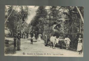 1913 Belgium Liege RPPC Postcard Cover to Langogne Diocese of Colombo Ceylon