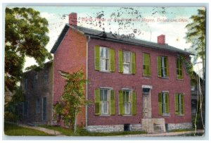 1912 Birth Place Of Ex. President Hayes House Delaware Ohio OH Antique Postcard 
