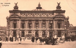 Vintage Postcard 1910's L'Opera Primary Opera Paris France FR