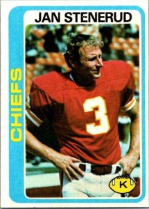 1978 Topps Football Card Jan Stenrude Kansas City Chiefs sk7169